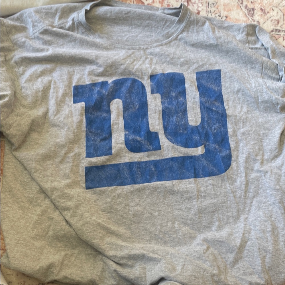 Gray T-Shirt with Blue Logo